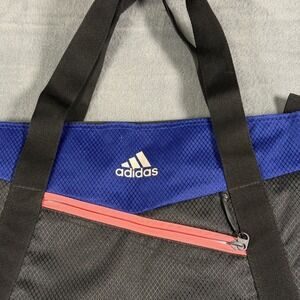 Adidas Ripstop‎ Tote Bag Blue Black Pink Zipper Gym Travel Shoulder Bag